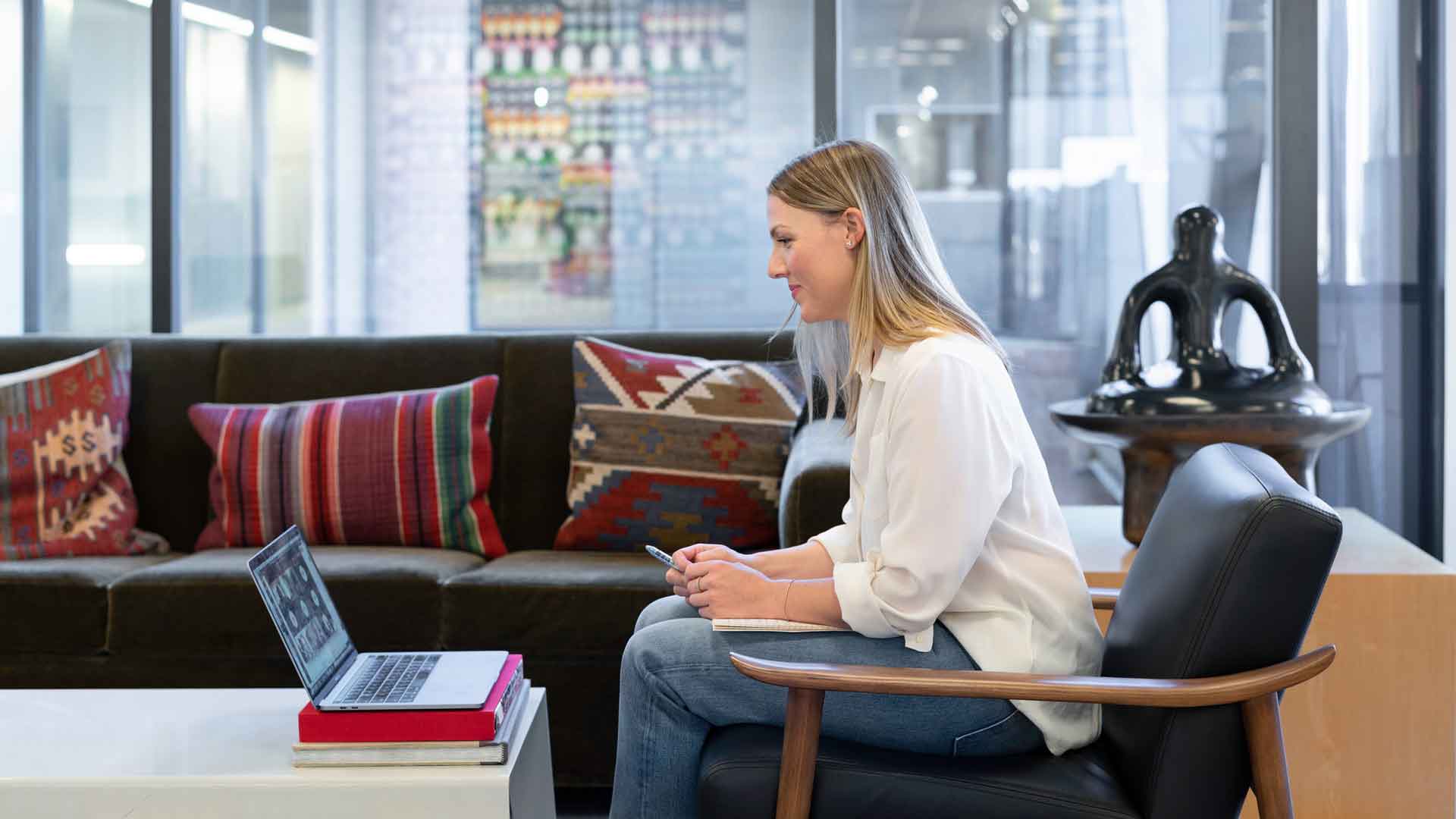 A well lit, distraction free space is important for a successful virtual job fair.